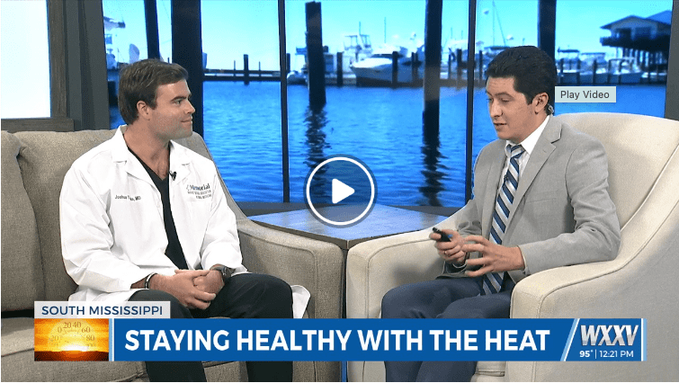 "Staying Healthy in the Heat" News Story on WXXV