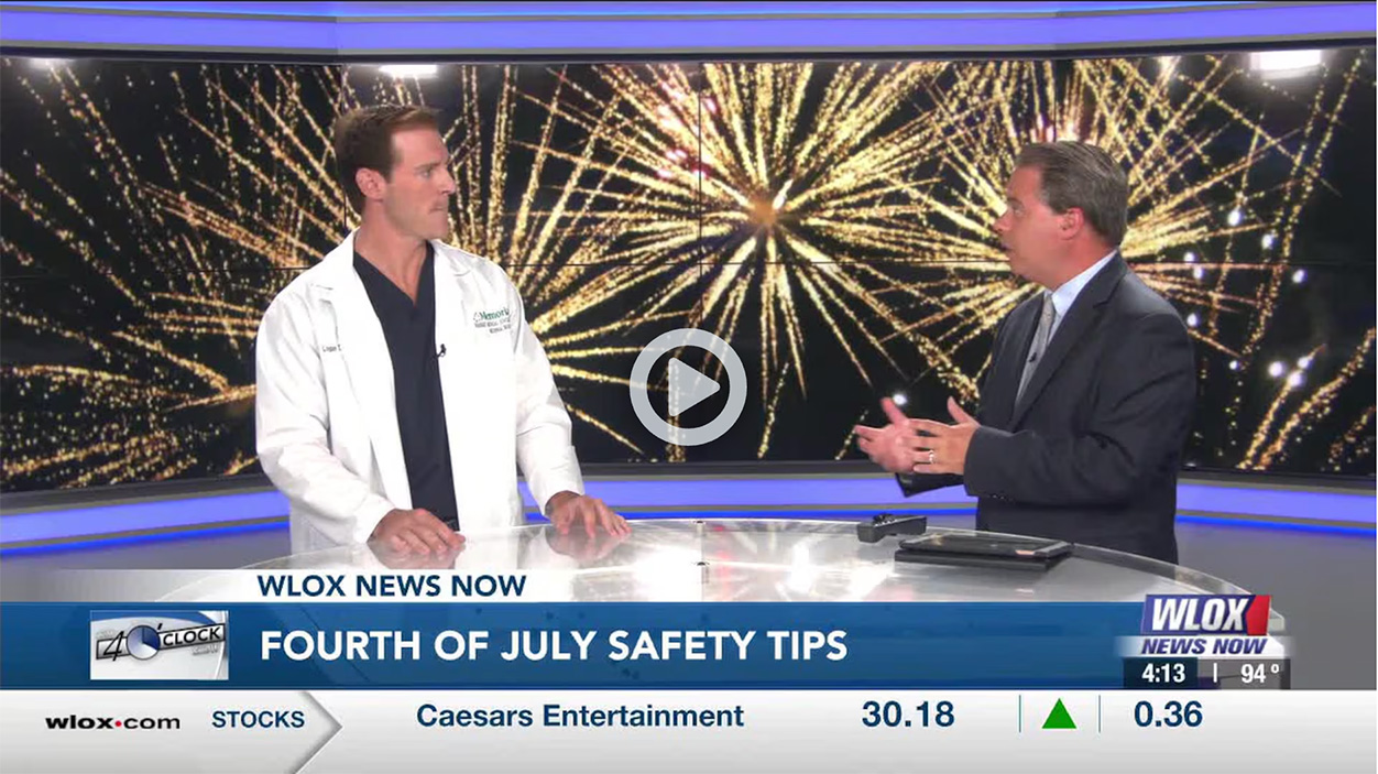Watch report on firework safety.